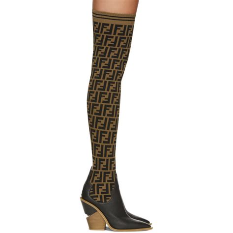 fendi knee high socks|Fendi knee high sock boots.